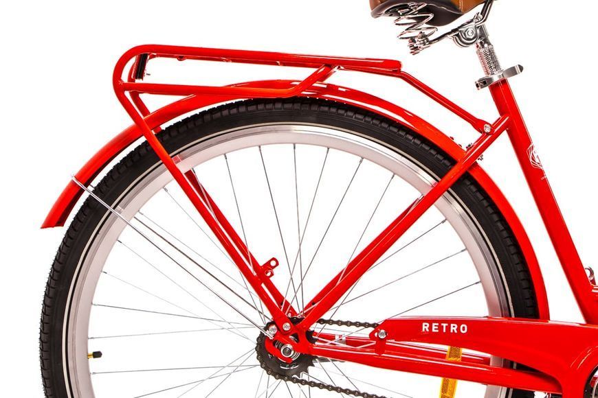 Велосипед 28" Dorozhnik RETRO Velosteel 19" 2024 Малиновый OPS-D-28-393
