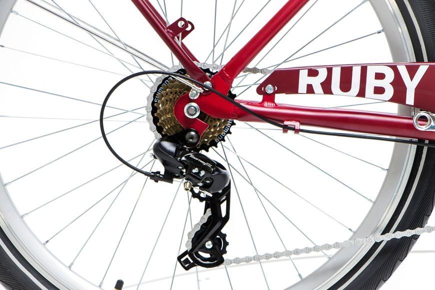 Велосипед AL 26" Dorozhnik RUBY AM Vbr 17" 2024 Темно-червоний OPS-D-26-258