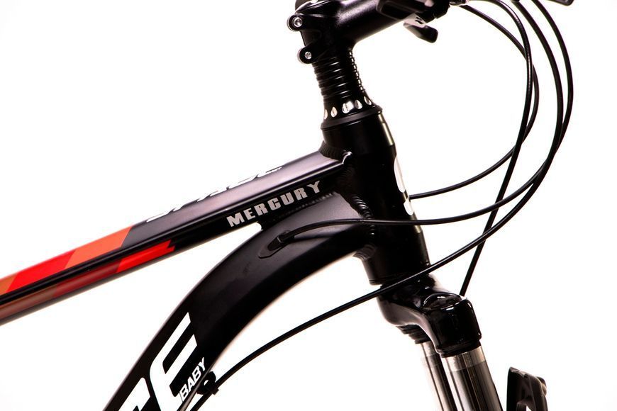 Велосипед AL 27.5" SPACE MERCURY AM DD 17" 2024 Чорно-червоний OPS-SP-27.5-006