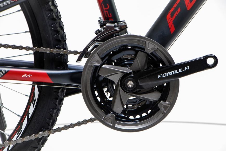 Велосипед AL 24" Formula BLACKWOOD 1.0 AM DD 12,5" 2024 Чорно-червоний Матовий OPS-FR-24-402